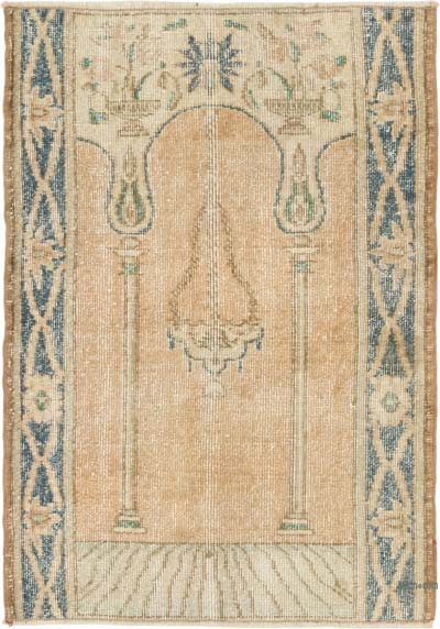 Vintage Turkish Hand-Knotted Rug - 2' 7" x 3' 8" (31" x 44")