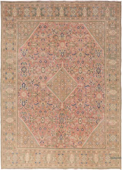 Vintage Hand-Knotted Oriental Rug - 9' 4" x 12' 10" (112" x 154")