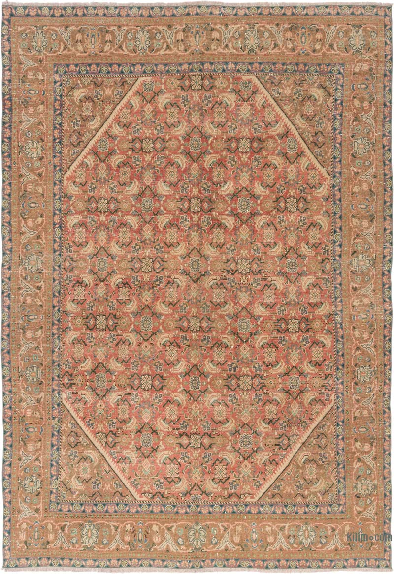 Vintage Hand-Knotted Oriental Rug - 6' 11" x 10'  (83" x 120") - K0084151