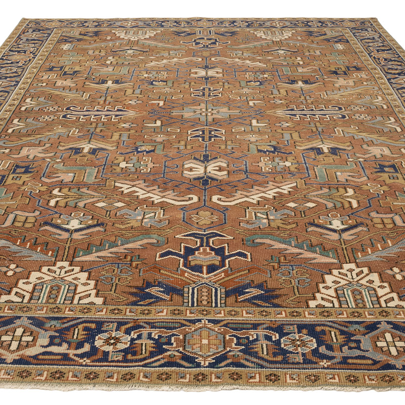 Vintage Hand-Knotted Oriental Rug - 7' 1" x 10' 4" (85" x 124") - K0084154