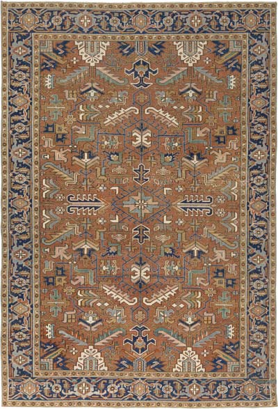 Vintage Hand-Knotted Oriental Rug - 7' 1" x 10' 4" (85" x 124")