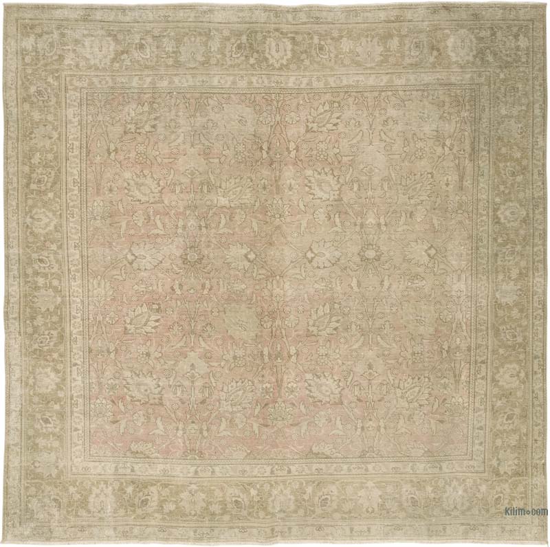 Vintage Hand-Knotted Oriental Rug - 9' 7" x 9' 5" (115" x 113") - K0084160