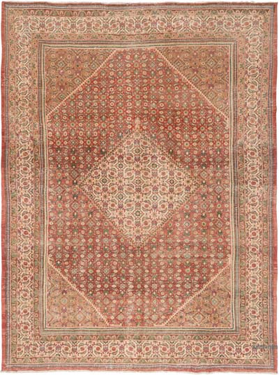 Vintage Hand-Knotted Oriental Rug - 9' 5" x 12' 8" (113" x 152")