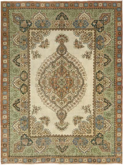 Vintage Hand-Knotted Oriental Rug - 9' 1" x 12' 1" (109" x 145")