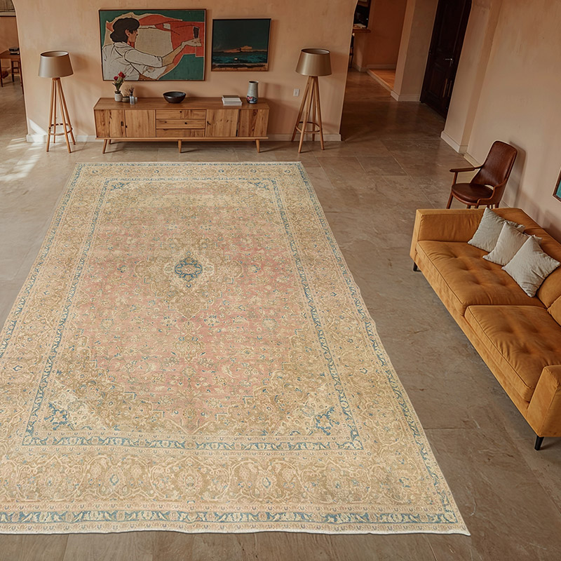 Vintage Hand-Knotted Oriental Rug - 9' 5" x 15' 10" (113" x 190") - K0084167