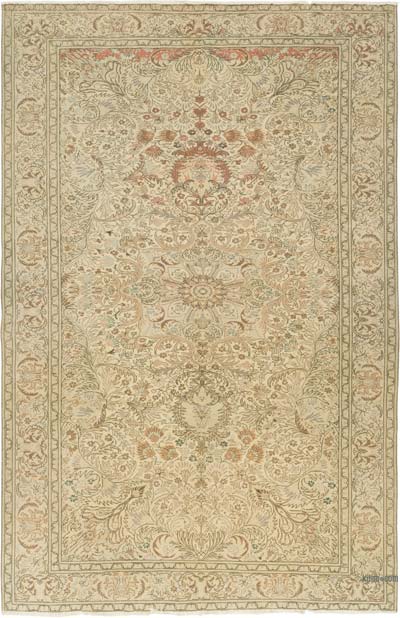 Vintage Turkish Hand-Knotted Rug - 6' 7" x 10' 1" (79" x 121")