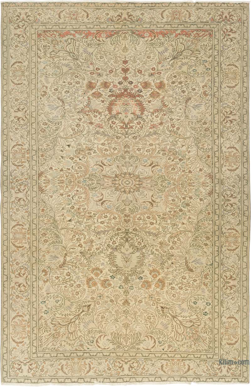 Alfombra Vintage Turca Anudada a Mano - 200 cm x 307 cm - K0084169