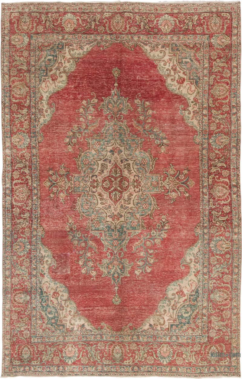 Vintage Hand-Knotted Oriental Rug - 7' 1" x 11'  (85" x 132") - K0084174