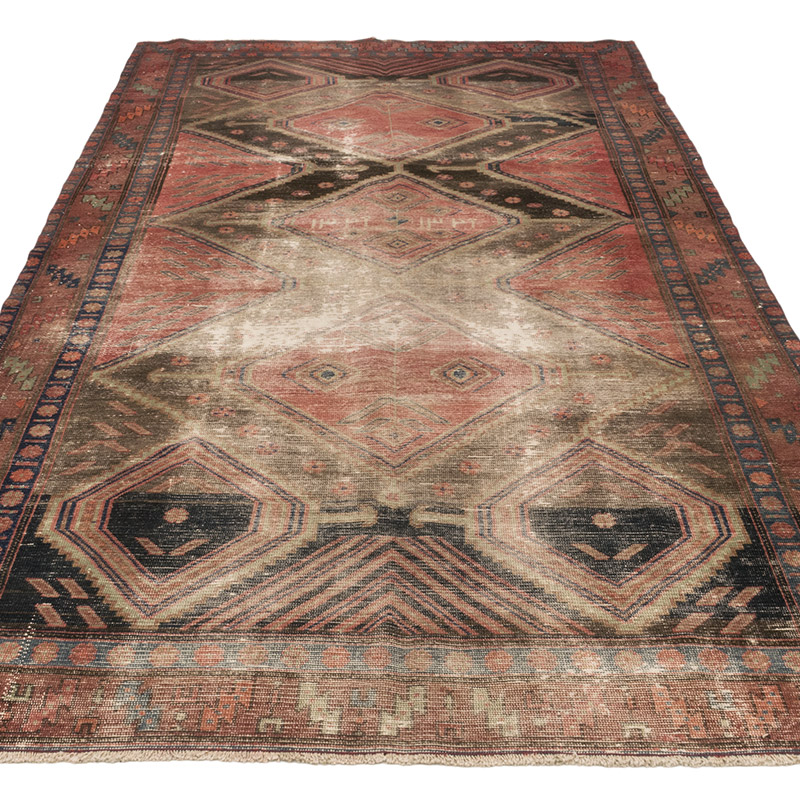 Alfombra Vintage Turca Anudada a Mano - 151 cm x 313 cm - K0084176