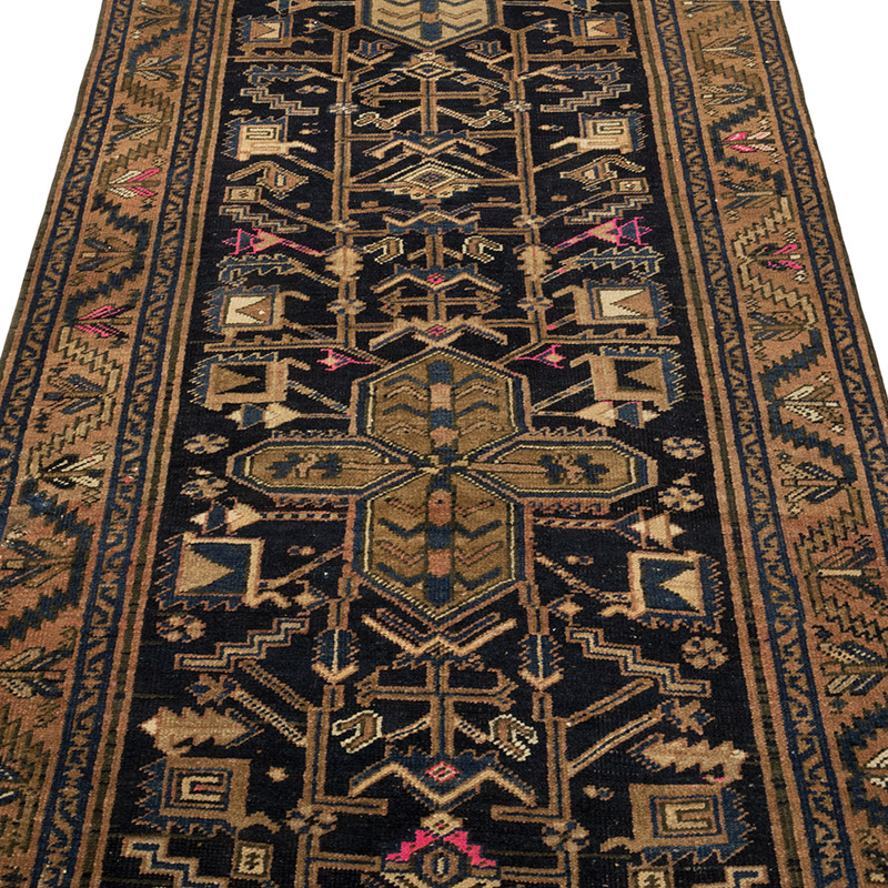 Corredora Anudada a Mano Oriental Vintage - 106 cm x 356 cm - K0084180