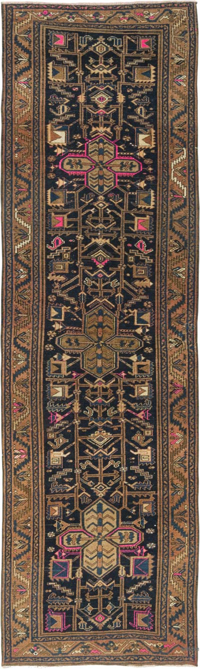 Vintage Oriental Hand-Knotted Runner - 3' 6" x 11' 8" (42" x 140")