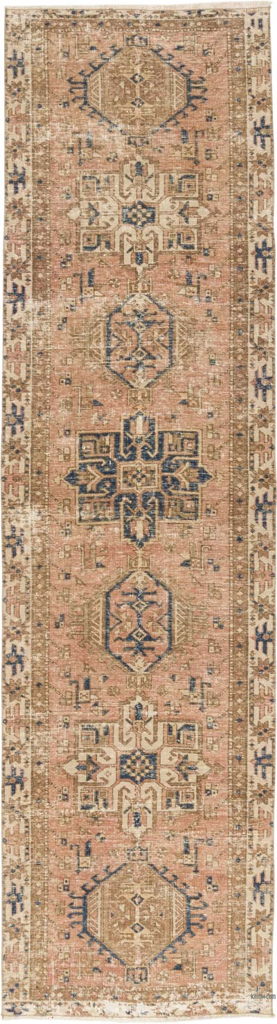 Vintage Oriental Hand-Knotted Runner - 2' 9" x 10' 4" (33" x 124")