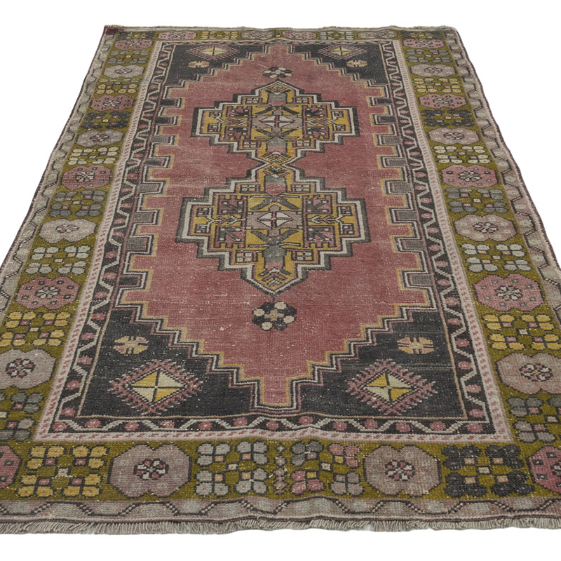 El Dokuma Vintage Halı - 116 cm x 216 cm - K0084184