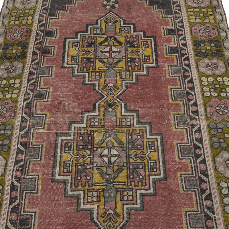 El Dokuma Vintage Halı - 116 cm x 216 cm - K0084184