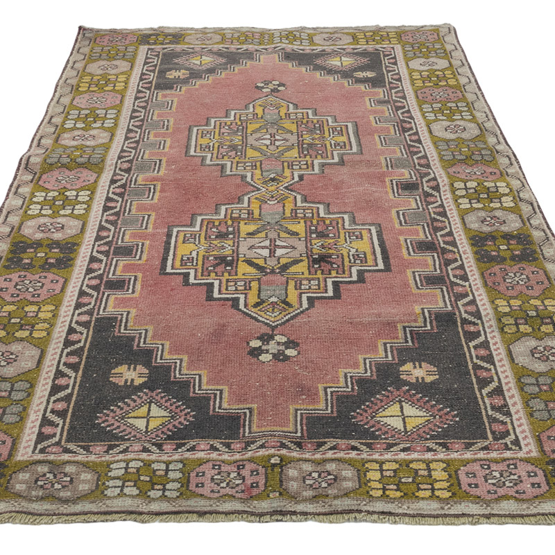 El Dokuma Vintage Halı - 116 cm x 216 cm - K0084184