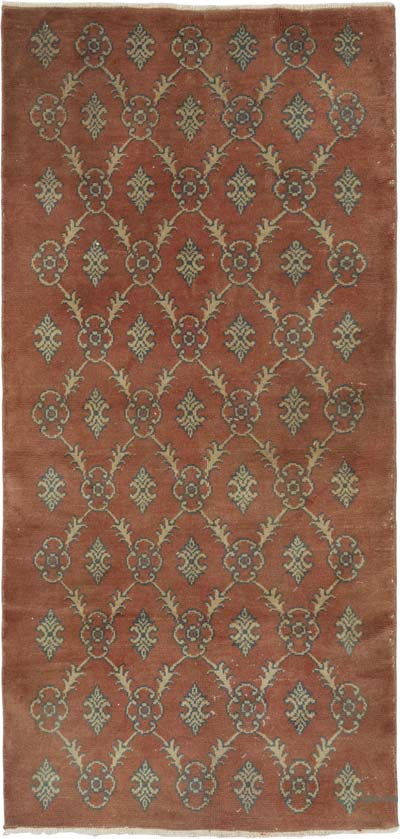 Vintage Turkish Hand-Knotted Rug - 2' 10" x 6'  (34" x 72")