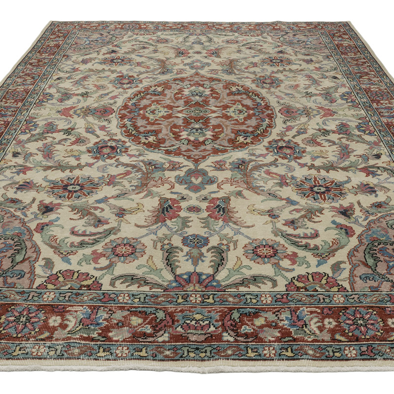Alfombra Vintage Turca Anudada a Mano - 193 cm x 302 cm - K0084187
