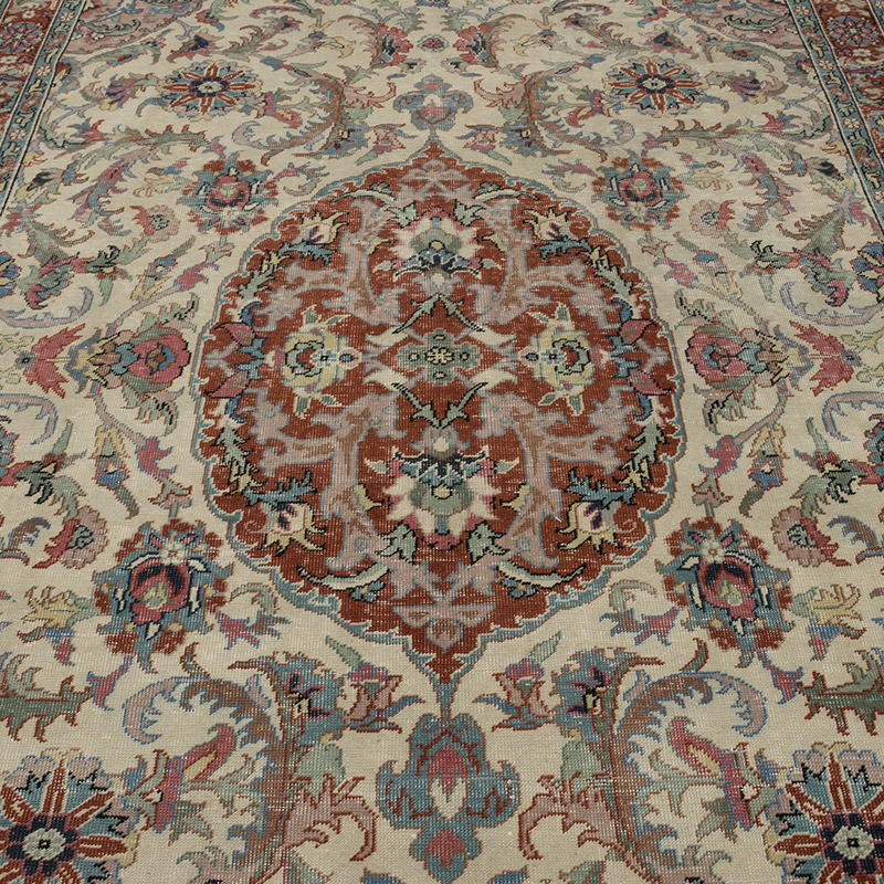 Alfombra Vintage Turca Anudada a Mano - 193 cm x 302 cm - K0084187