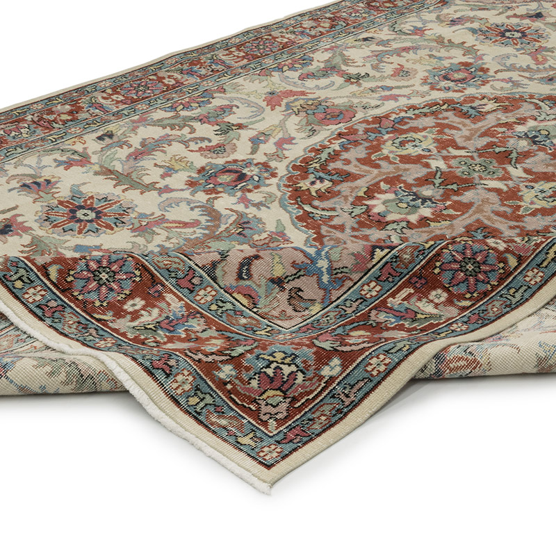 Alfombra Vintage Turca Anudada a Mano - 193 cm x 302 cm - K0084187