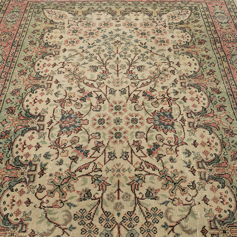 Alfombra Vintage Turca Anudada a Mano - 157 cm x 254 cm - K0084188