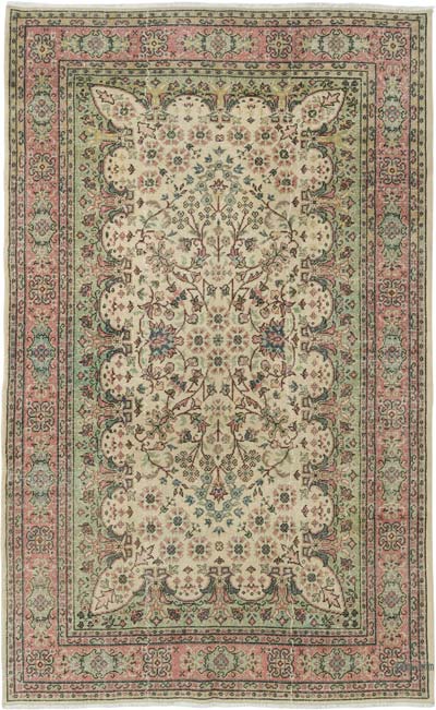 Alfombra Vintage Turca Anudada a Mano - 157 cm x 254 cm