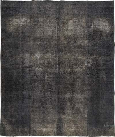 Overdyed Vintage El Dokuma Oryantal Halı - 277 cm x 328 cm