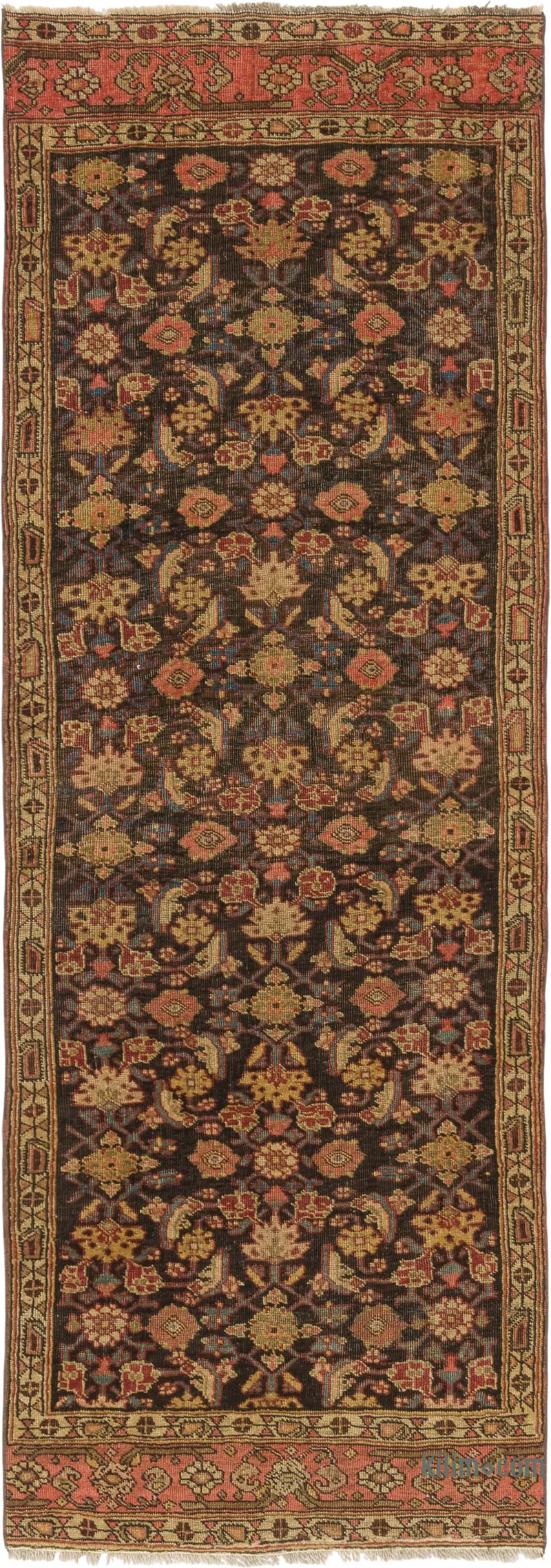 Vintage Oriental Hand-Knotted Runner - 2' 7" x 7' 3" (31" x 87") - K0084192