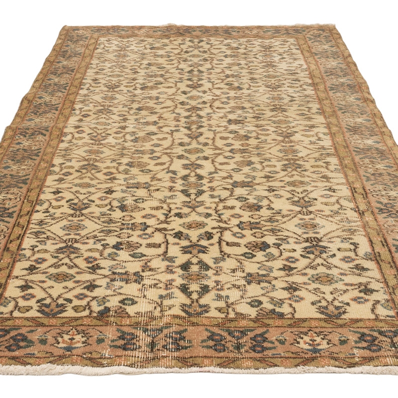 Vintage Turkish Hand-Knotted Rug - 4' 8" x 7' 10" (56" x 94") - K0084193