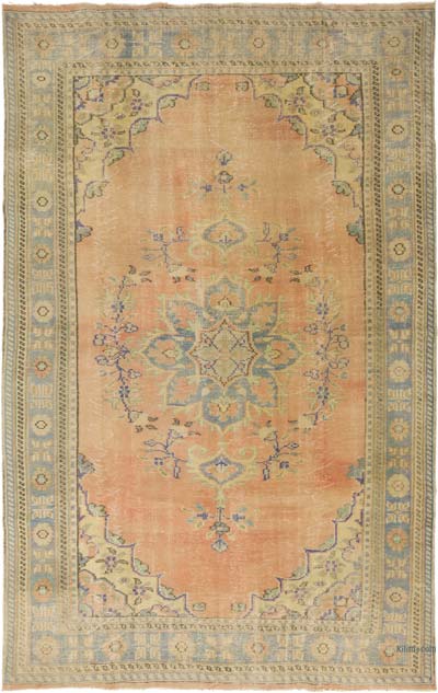 Vintage Turkish Hand-Knotted Rug - 6' 8" x 10' 8" (80" x 128")