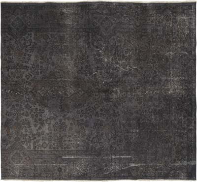 Over-dyed Turkish Vintage Rug - 7' 7" x 6' 11" (91" x 83")