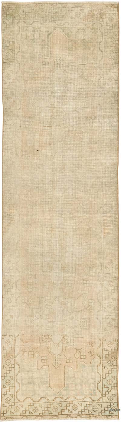 Vintage Turkish Hand-Knotted Runner - 2' 10" x 9' 11" (34" x 119")