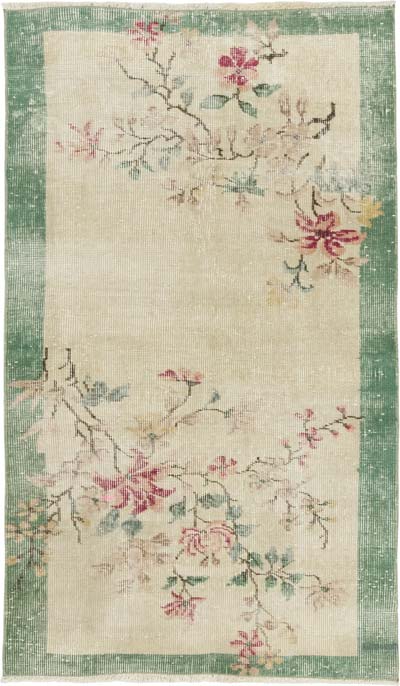 Vintage Turkish Hand-Knotted Rug - 2' 7" x 4' 6" (31" x 54")