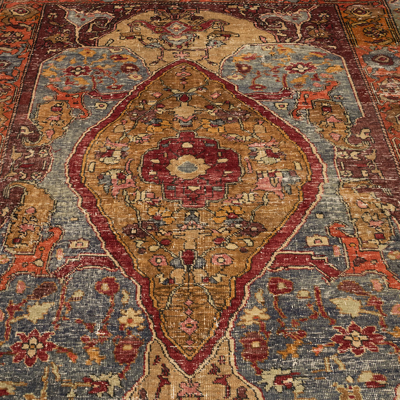 Alfombra Vintage Turca Anudada a Mano - 148 cm x 217 cm - K0084210
