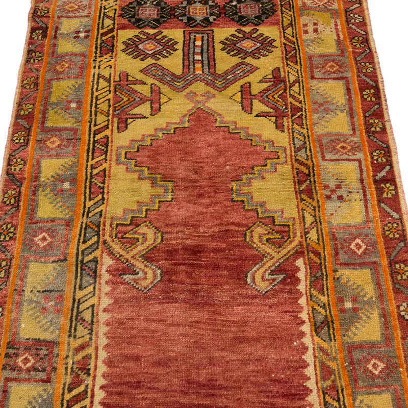 Alfombra Vintage Turca Anudada a Mano - 90 cm x 161 cm - K0084212