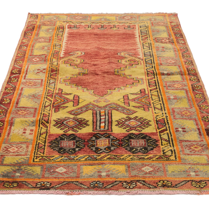 Alfombra Vintage Turca Anudada a Mano - 90 cm x 161 cm - K0084212