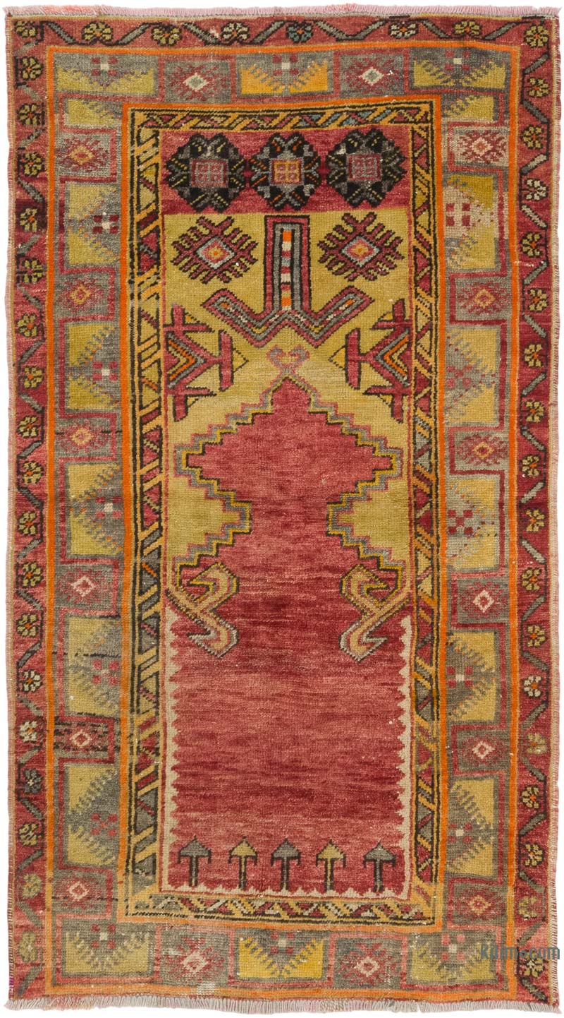 Alfombra Vintage Turca Anudada a Mano - 90 cm x 161 cm - K0084212