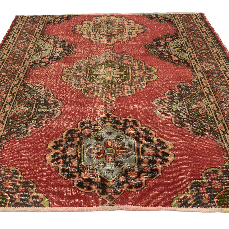 Alfombra Vintage Turca Anudada a Mano - 151 cm x 206 cm - K0084214