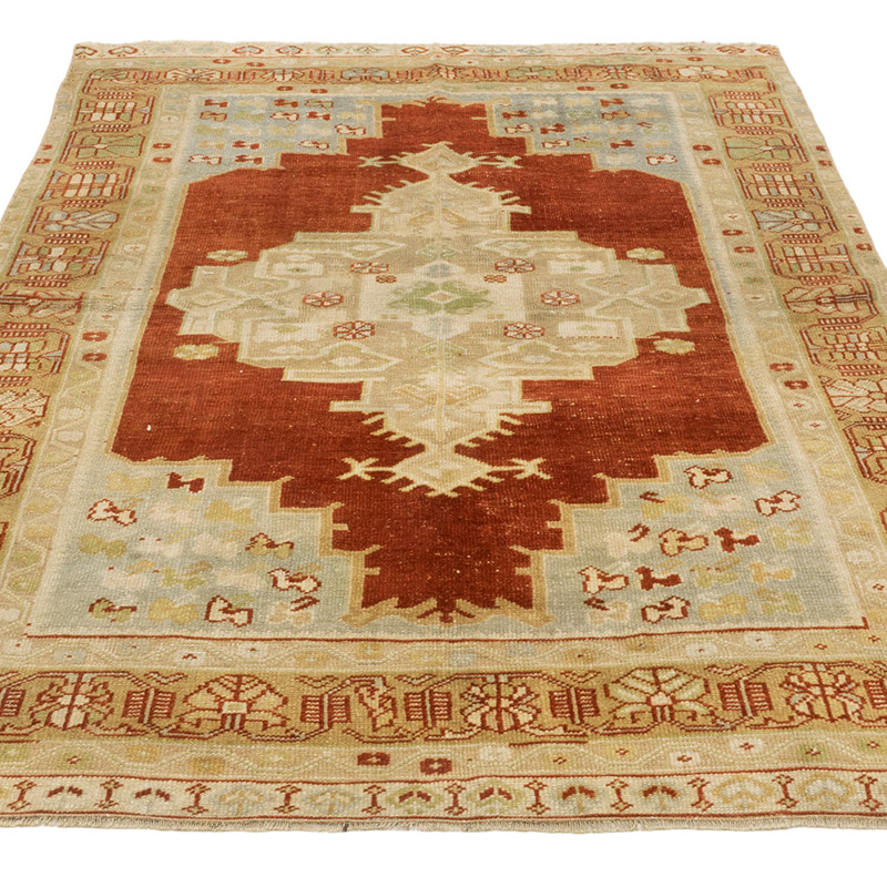 Vintage Turkish Hand-Knotted Rug - 4' 1" x 6' 4" (49" x 76") - K0084222