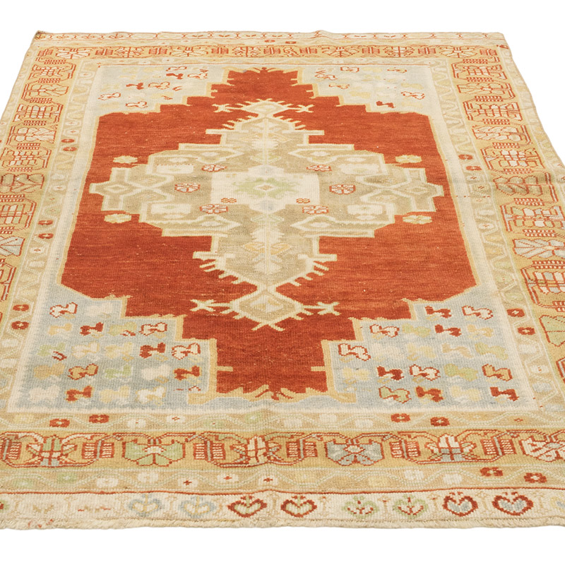 Vintage Turkish Hand-Knotted Rug - 4' 1" x 6' 4" (49" x 76") - K0084222