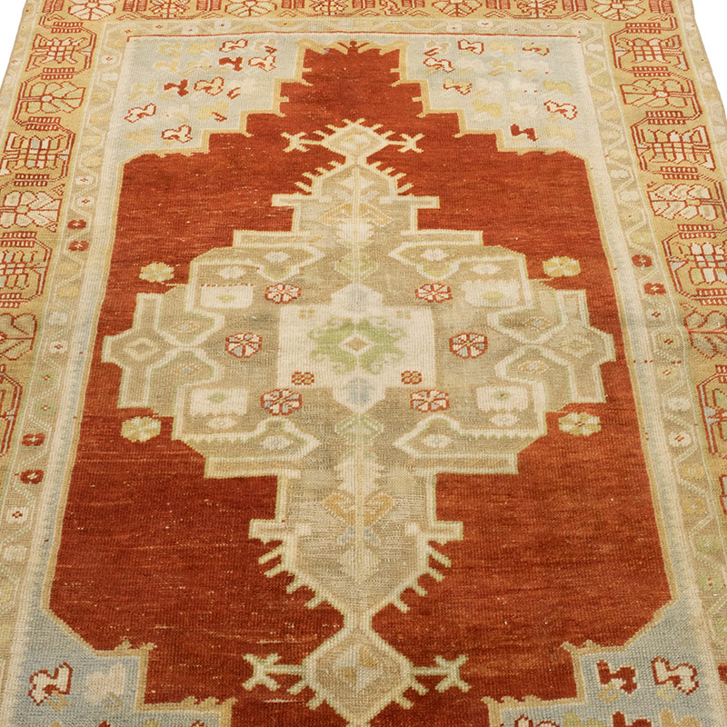 Vintage Turkish Hand-Knotted Rug - 4' 1" x 6' 4" (49" x 76") - K0084222