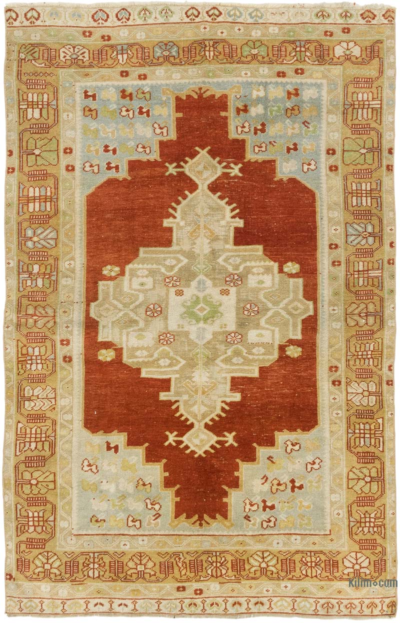 Vintage Turkish Hand-Knotted Rug - 4' 1" x 6' 4" (49" x 76") - K0084222