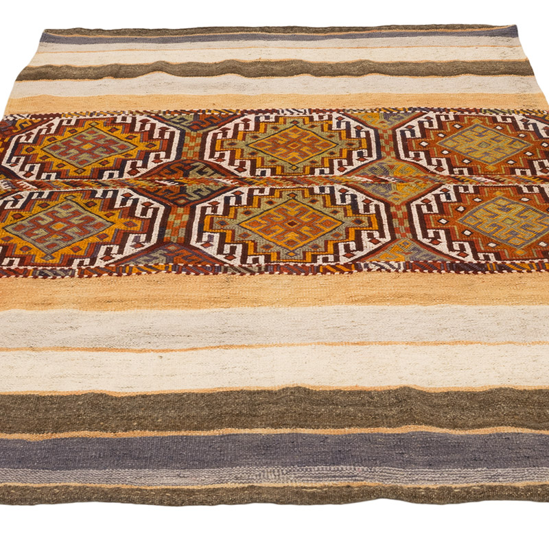 Alfombra Vintage Malatya Kilim - 141 cm x 181 cm - K0084226