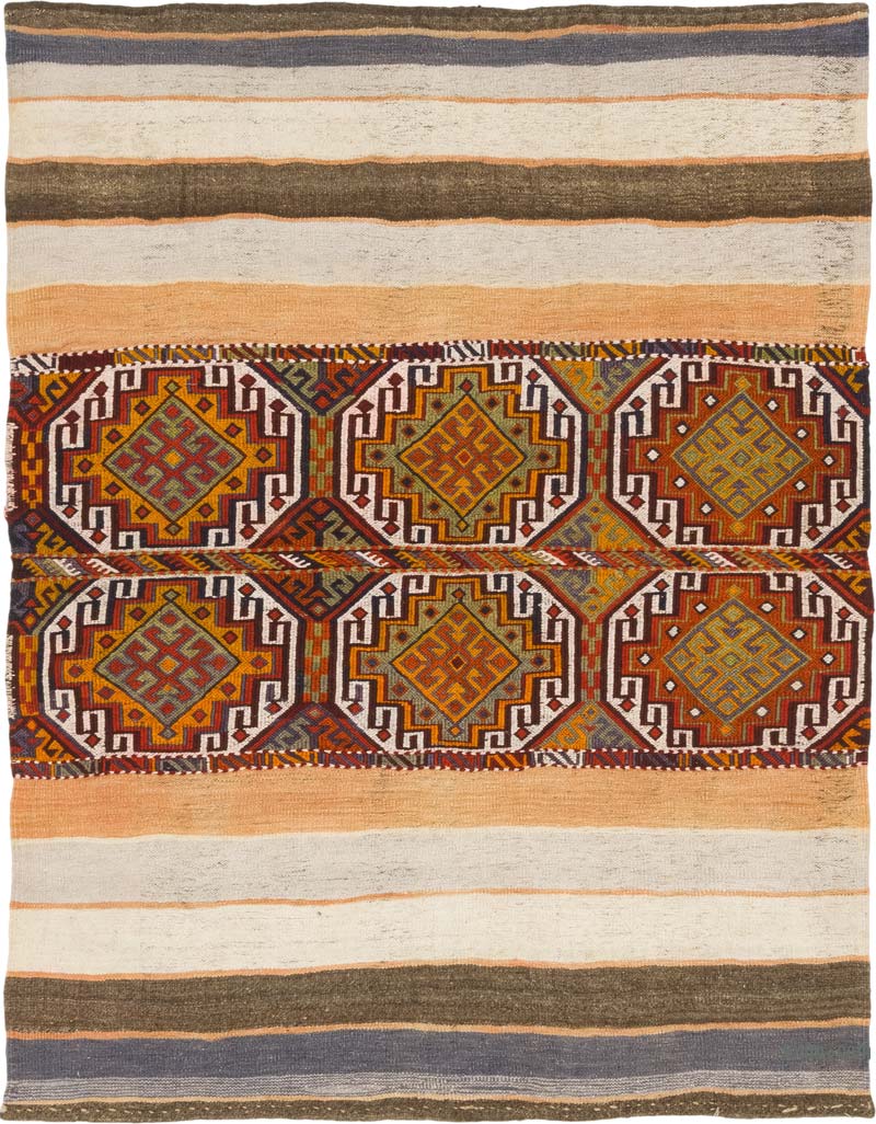 Alfombra Vintage Malatya Kilim - 141 cm x 181 cm - K0084226