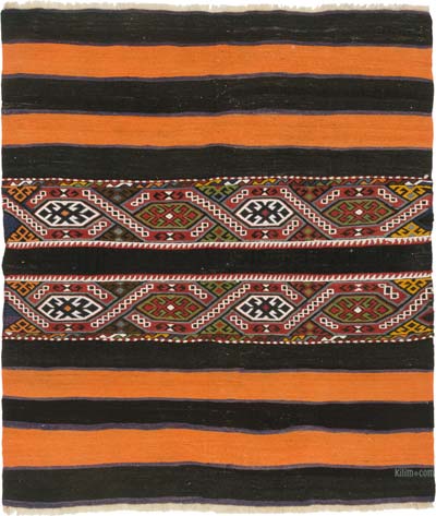 Vintage Malatya Kilimi - 124 cm x 144 cm