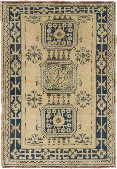 Alfombra Vintage Turca Anudada a Mano - 154 cm x 209 cm