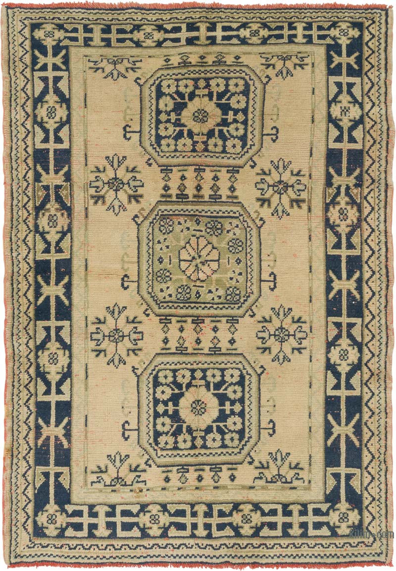 Vintage Turkish Hand-Knotted Rug - 5' 1" x 6' 10" (61" x 82") - K0084230