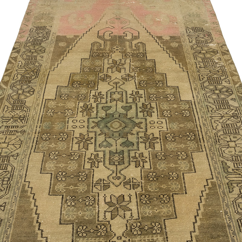 Vintage Turkish Hand-Knotted Rug - 4' 2" x 9' 9" (50" x 117") - K0084269