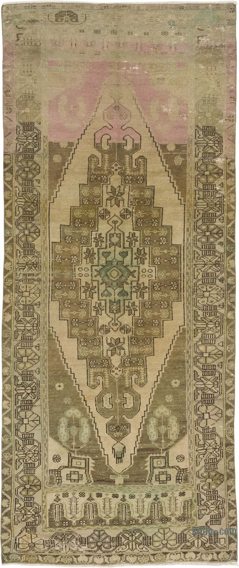 Vintage Turkish Hand-Knotted Rug - 4' 2" x 9' 9" (50" x 117") - K0084269
