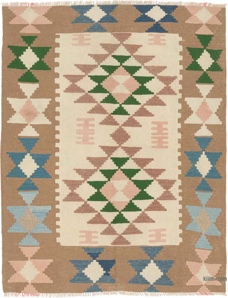 Alfombra Vintage Kilim Turca - 120 cm x 153 cm - K0084271