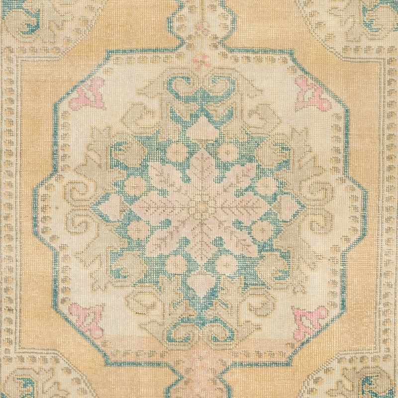Alfombra Vintage Turca Anudada a Mano - 134 cm x 217 cm - K0084289